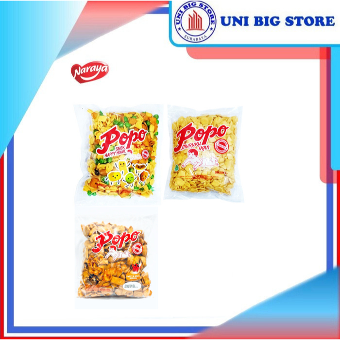 

Popo Snek Happy Hour Maruku Ikan Kacang MIX 400 g Muruku Snack Malaysia