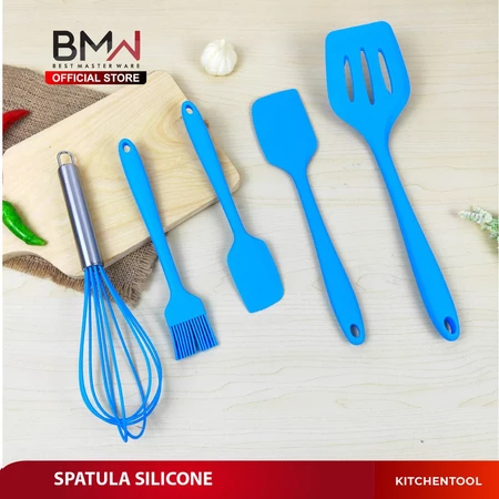 BMW Kitchen Ware - Spatula Silikon Set Sodet Sutil Susuk Kocokan Telur Kuas Kue Pastry Tools Utensil