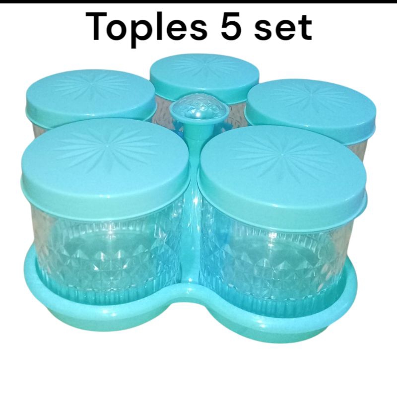 Toples [ 5 set ] Toples Kue lebaran Akrilik / Toples Akrilik / Toples Wadah makanan