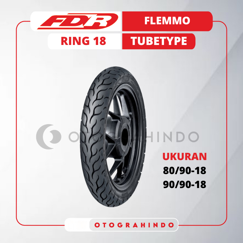 BAN LUAR SEPEDA MOTOR FDR FLEMMO UKURAN 80/90 90/90 RING 18 TUBETYPE