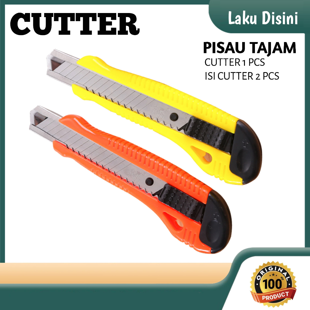 

Pisau Tajam Laku Disini Cutter 1 PCS ISI 2 Cutter Serbaguna Pisau Dapur
