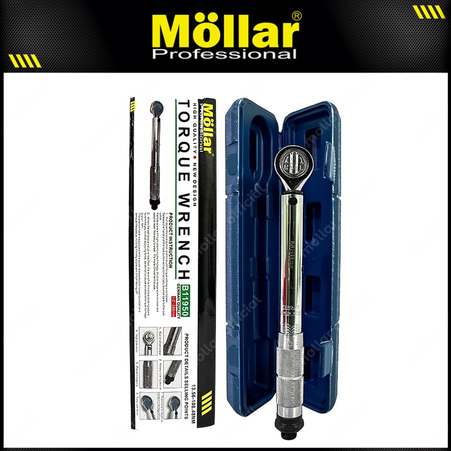 MOLLAR KUNCI MOMEN TORSI 1/2" MOTOR TORQUE WRENCH MICROMETER JARUM