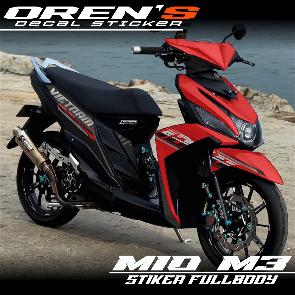 Stiker Decal Yamaha Mio M3/Z Fullbody Stiker Fullblok Mio M3 125 Stiker Variasi Mio Z Motif Vietnam 