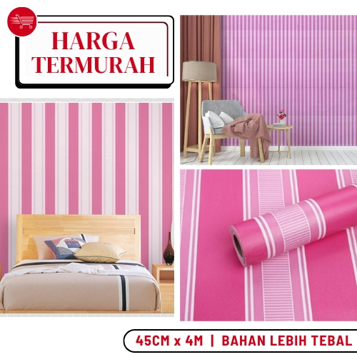Wallpaper Dinding Ruang Tamu Wallpaper Dinding Salur Wallpaper Dinding Warna Pink Kamar Tidur