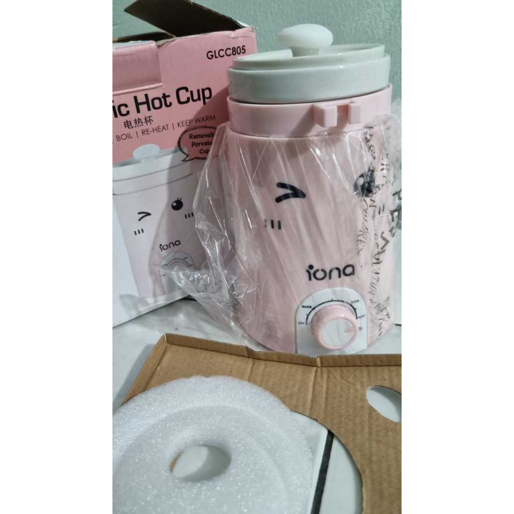 Iona slow cooker electric hot cup 450ml pembuat bubur bayi