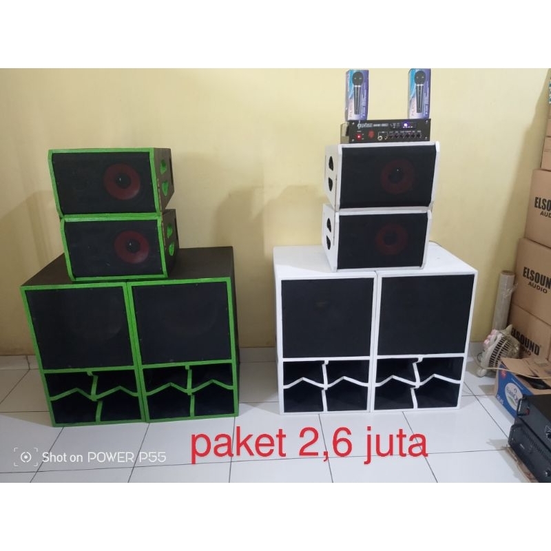 paket sound system karaoke rumahan cbs 12 in plus line array