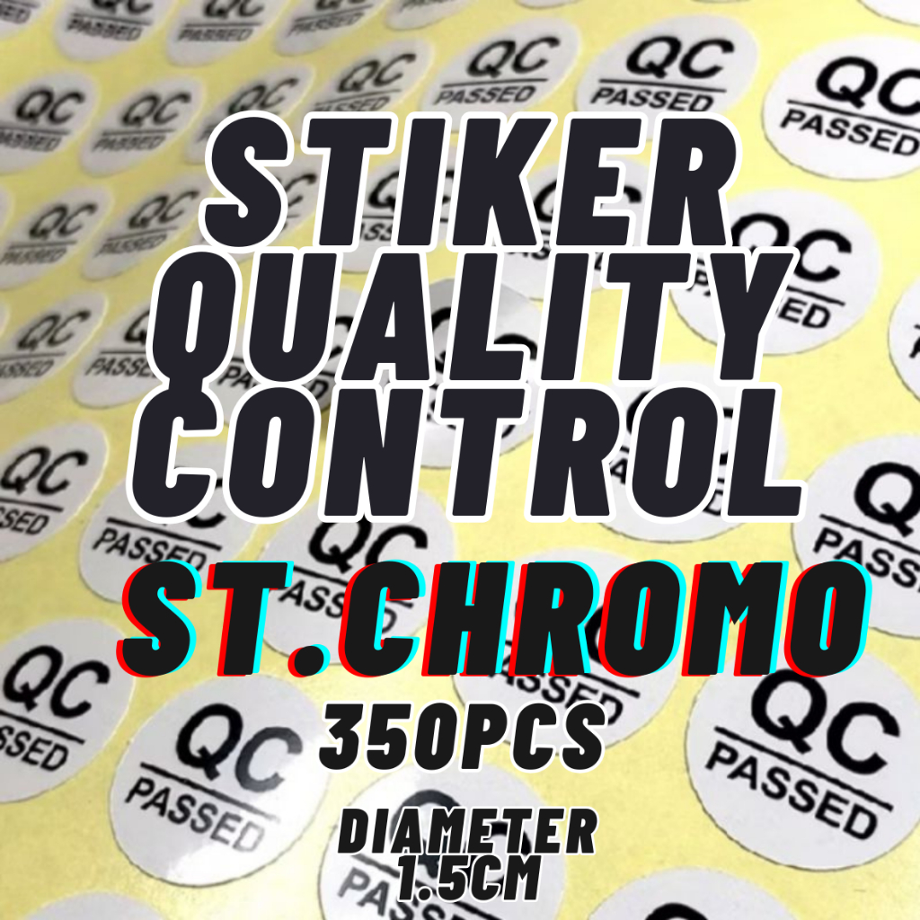 

stiker quality control QC PASSED, bahan STIKER CHROMO, isi 350 pcs