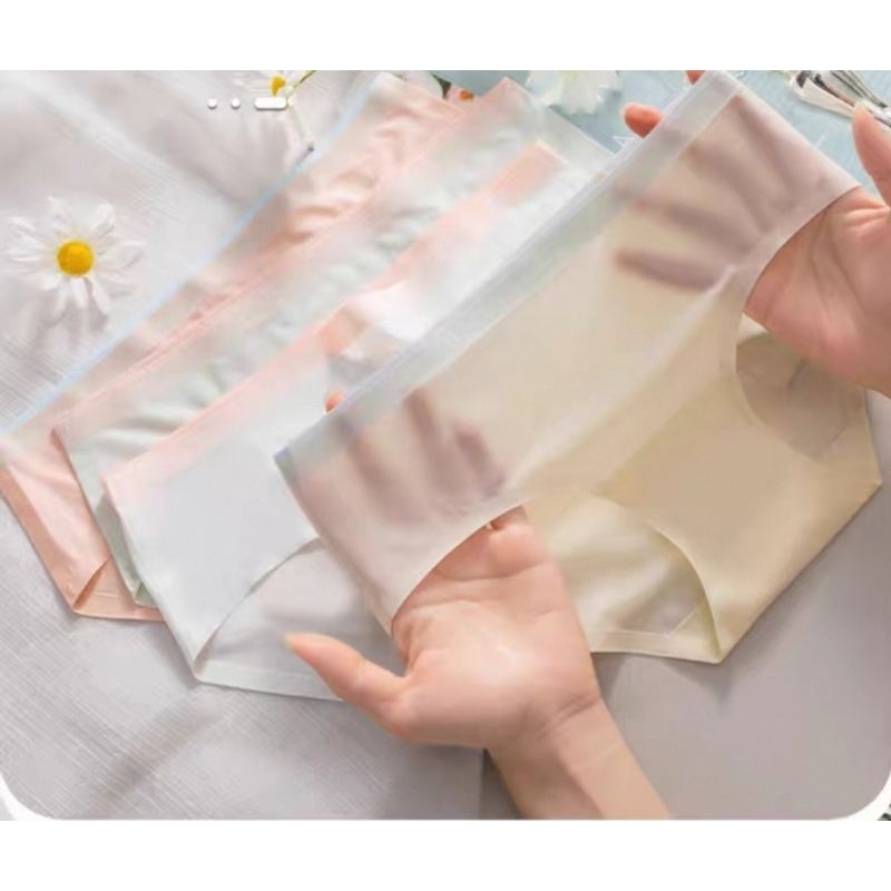 [ isi 6pcs randoom ] Cd wanira Seamless Transparan Bahan Nilon Size M-XL Cd anti nyepak CD21