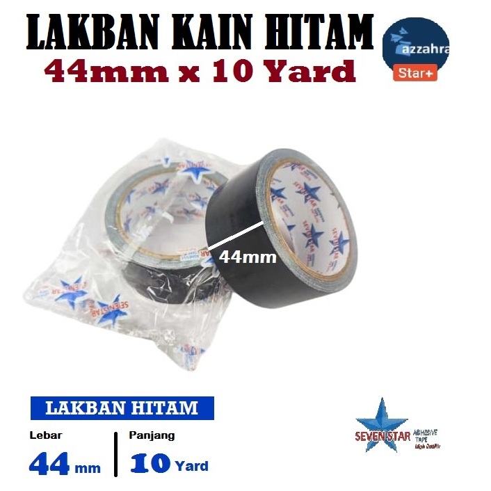

LAKBAN KAIN HITAM 44mm X 10Yard SEVEN STAR/LAKBAN JILID MURAH