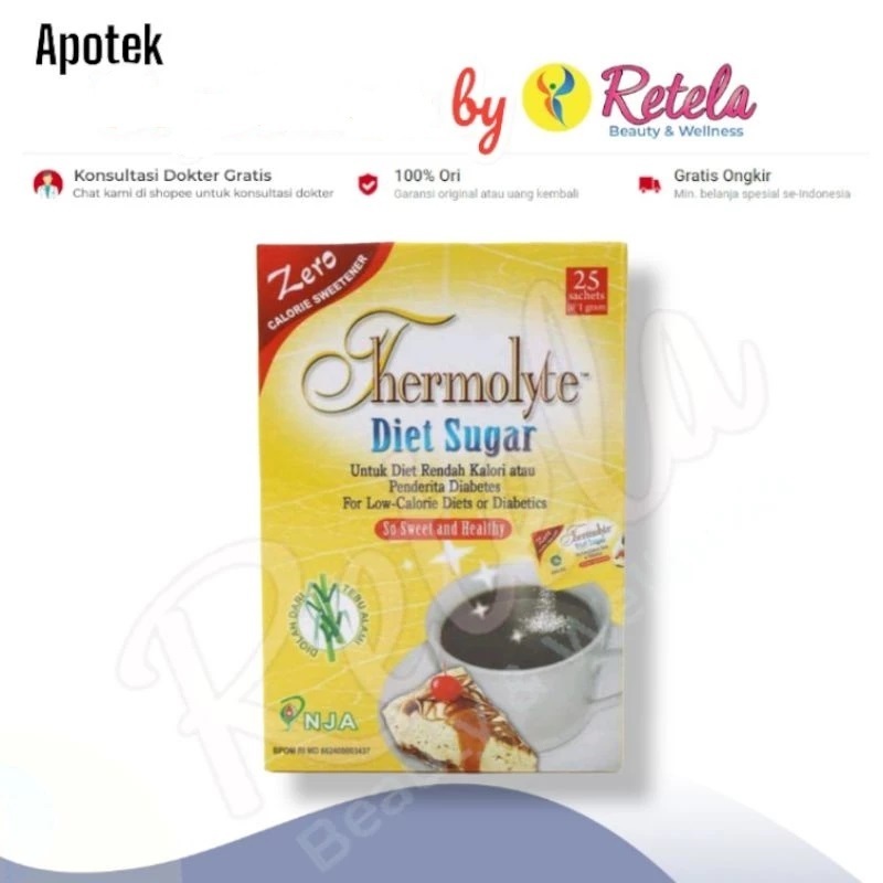 

THERMOLYTE DIET SUGAR 25 SACHET 1GR