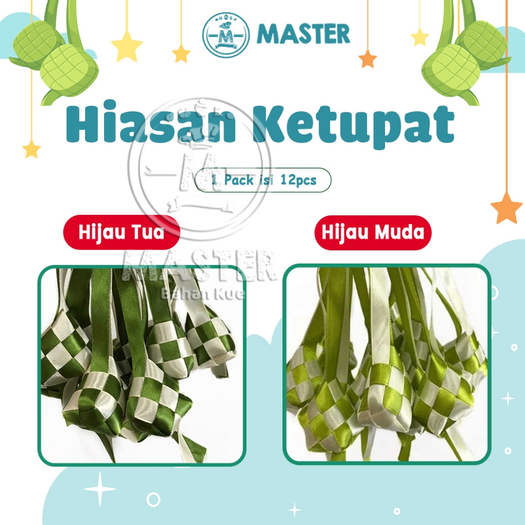 

Hiasan Ketupat Lebaran Idul Fitri Pita Hampers Hari Raya [1 pack isi 12]