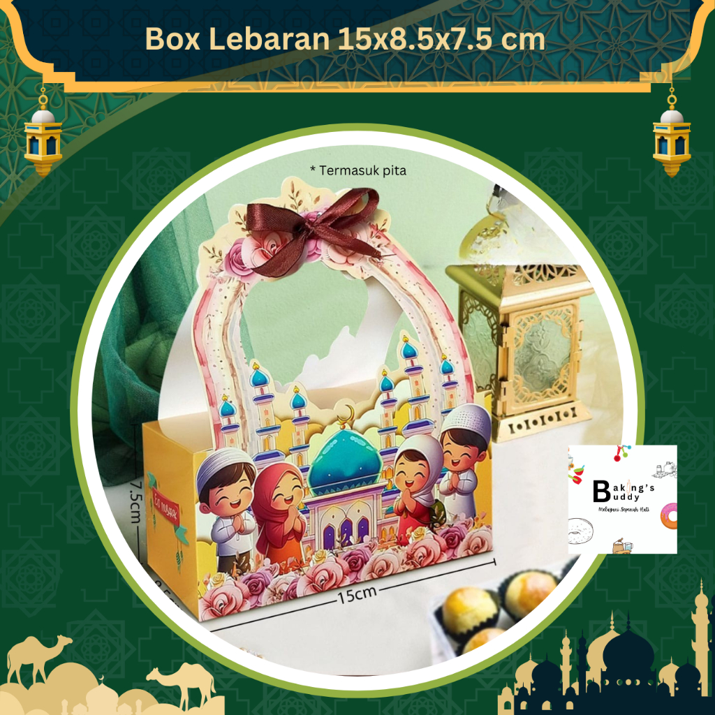 

Box Lebaran toples satuan 15 x 8.5 x 7.5 cm