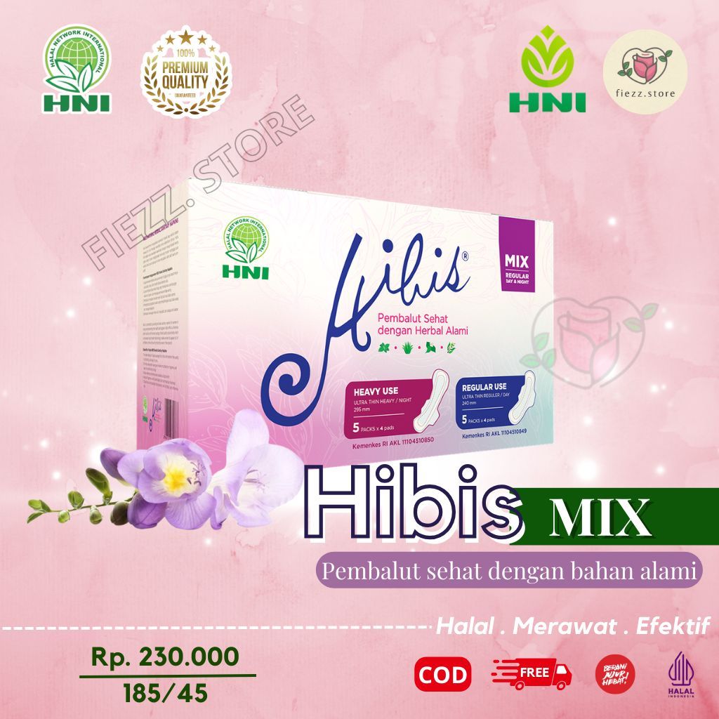 Hibis Mix HNI HPAI pembalut herbal alami