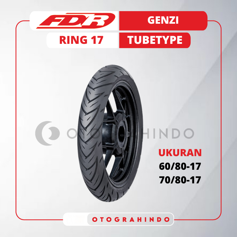 BAN LUAR SEPEDA MOTOR FDR GENZI UKURAN 60/80 70/80 RING 17 TUBETYPE BAN MOTOR BEBEK