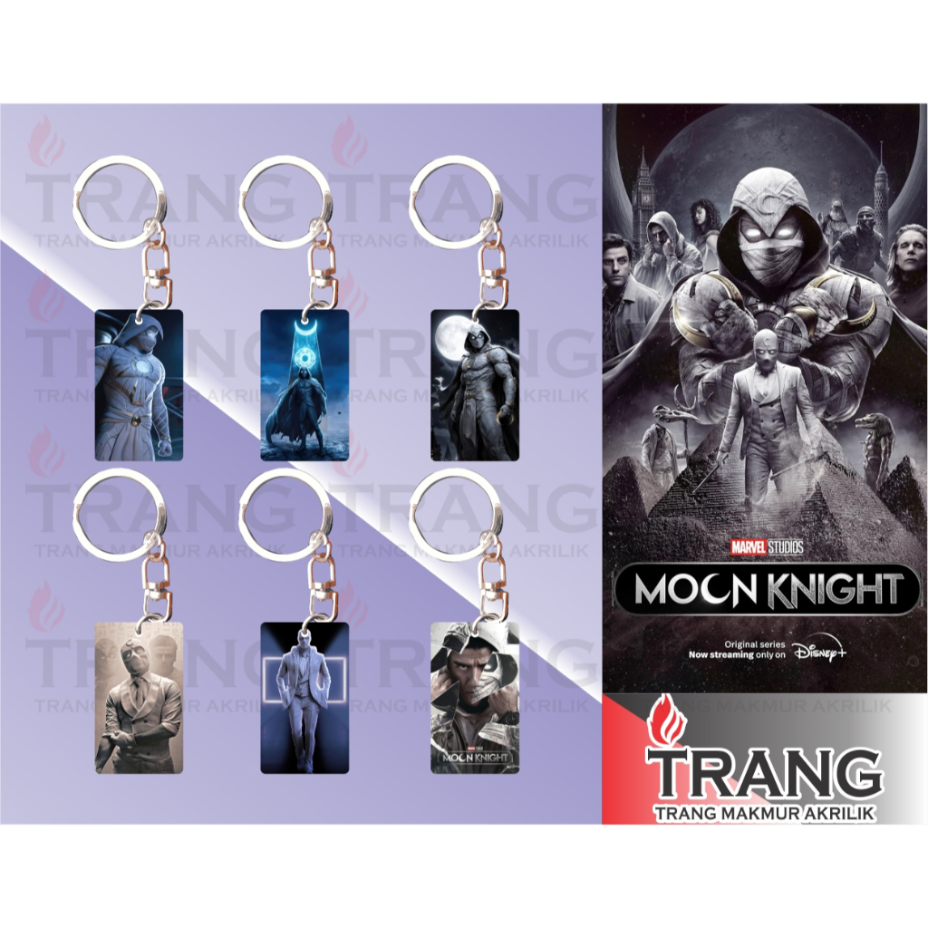 Gantungan Kunci Akrilik Moon Knight / Keychain Acrylic Moon Knight