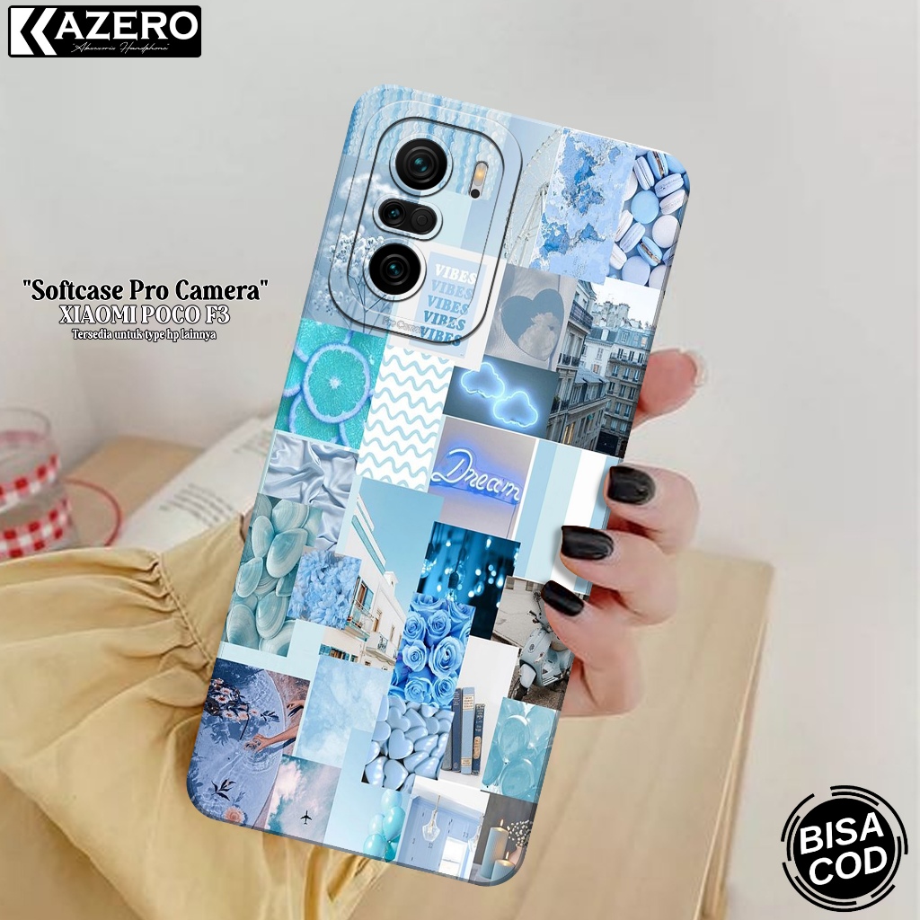 KAZERO - Case Hp Xiaomi Poco F3 - Fashion Case Aesthetic - Pro Camera - Softcase Xiaomi Poco F3 - Ke
