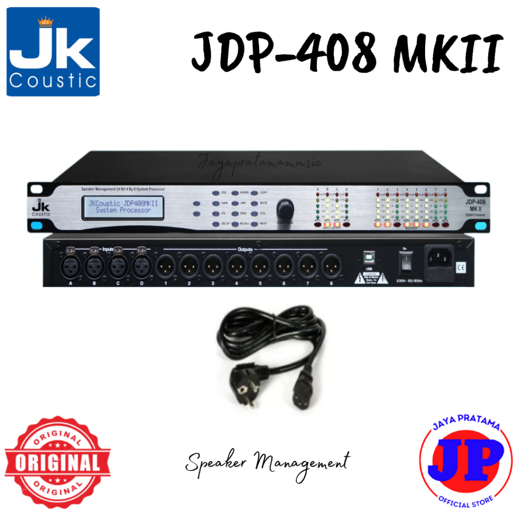 JK Coustic JDP408MK2 DLMS Speaker Management Original JK Coustic JDP-408MKII Usb
