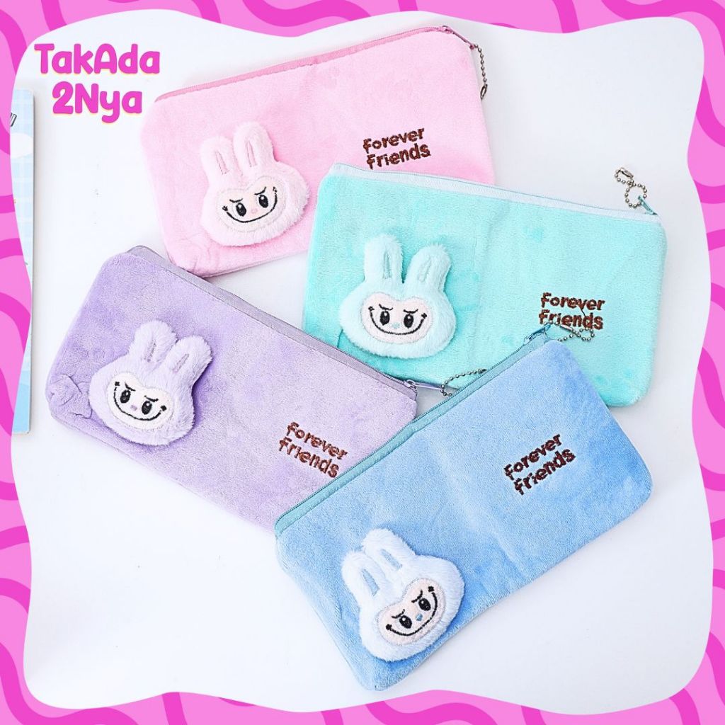 

Kotak Pensil Plushy Labubu Forever Friends Wadah Tempat Pencil Pouch Barang Make Up Cepuk