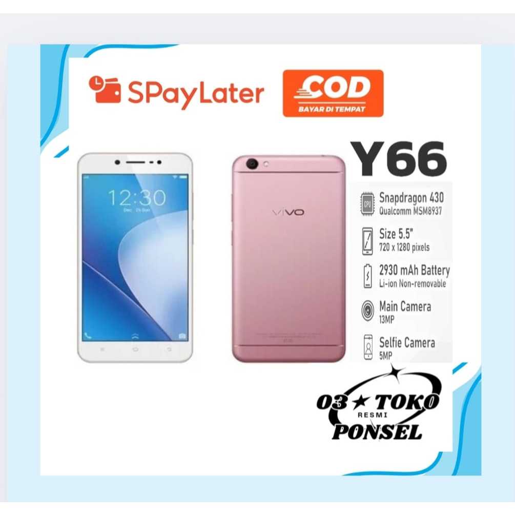 HP Smartphone VIVO Y66 ram 4/64GB 4G fullset Bergaransi 12 BULAN