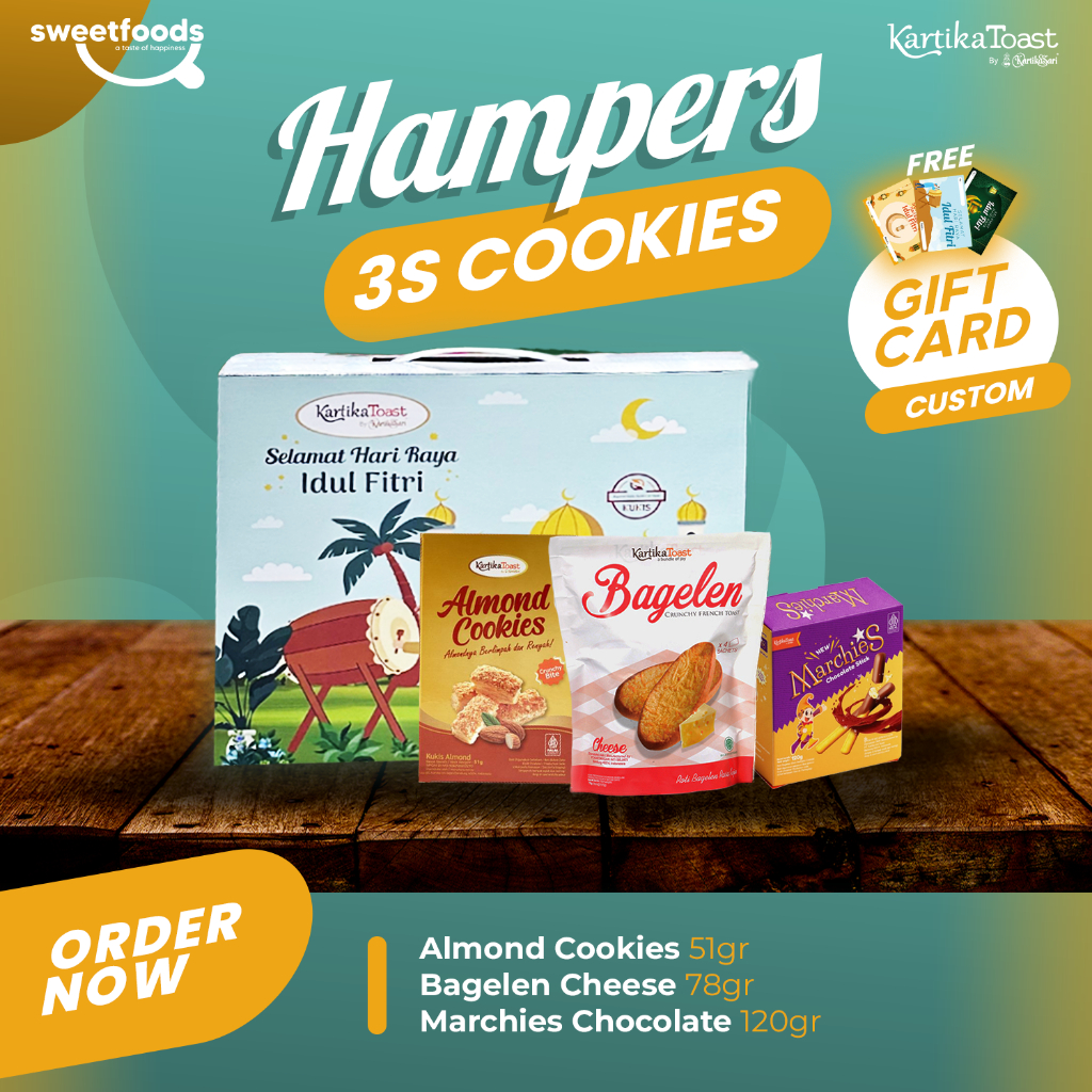 

Kartika Toast Hampers 3S - Parcel Hampers 3S Cookies Kartika Toast (Free Request Kartu Ucapan)