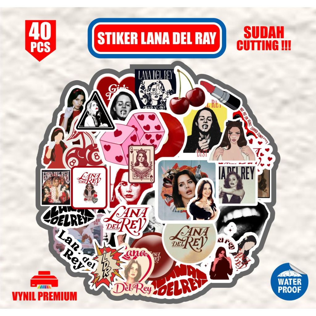 

stiker pack lana del ray singer 40pcs sudah terpotong waterproof