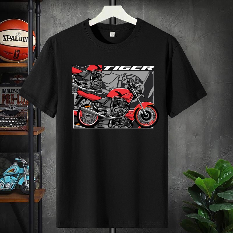 Kaos distro motor Tiger / baju racing Tiger cotton combed 24s