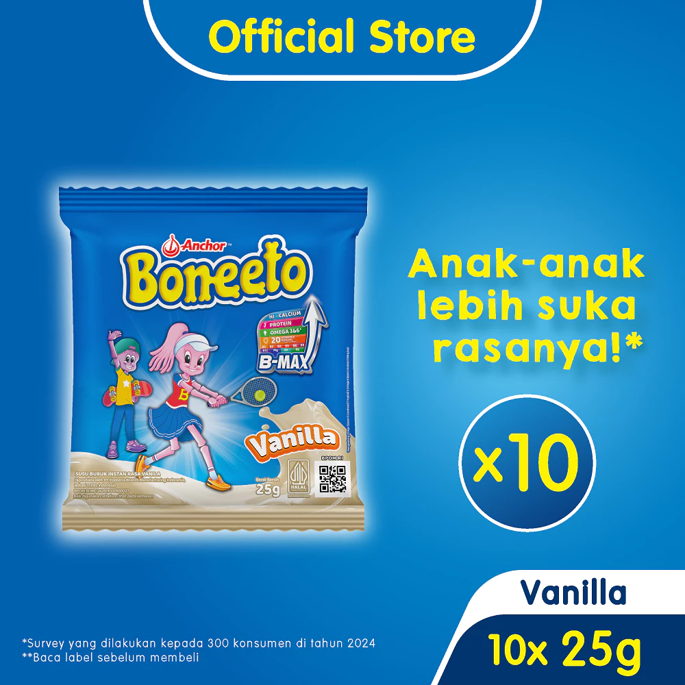 

-MTZ- Boneeto Susu Bubuk Anak Sekolah 10 x 25g | VANILA | COKLAT