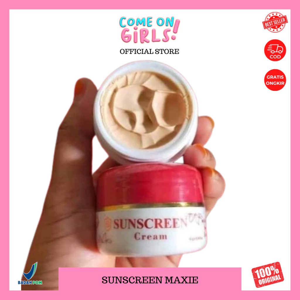 SUNSCREEN MAXIE GLOW BPOM ORIGINAL KEMASAN BARU