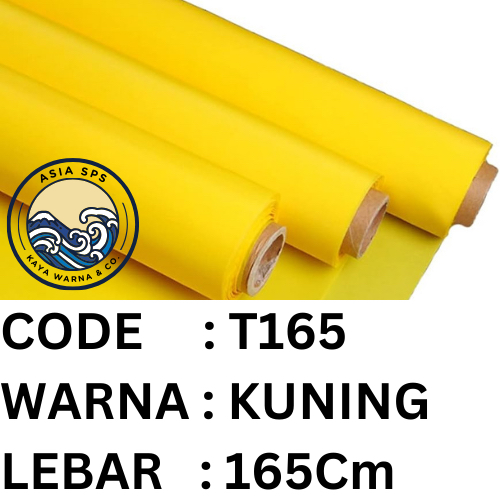 

Kain Screen Sablon T165 Lebar 165cm KUNING (perMETER)