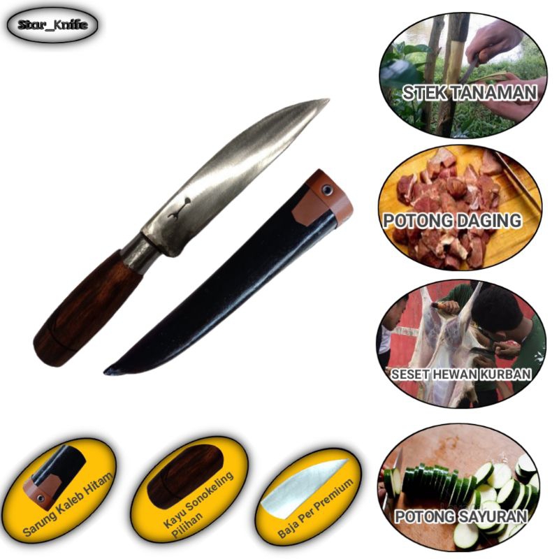 Pisau Dapur Cap Garpu Lokal Premium, Pisau Dapur Cap Garpu Lokal Asli Lampung Multi Fungsi