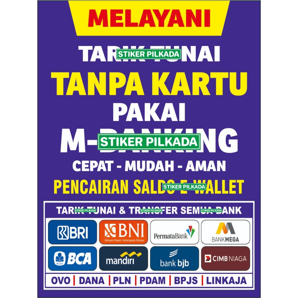 

STIKER VINYL MELAYANI TARTUN TANPA KARTU BESAR