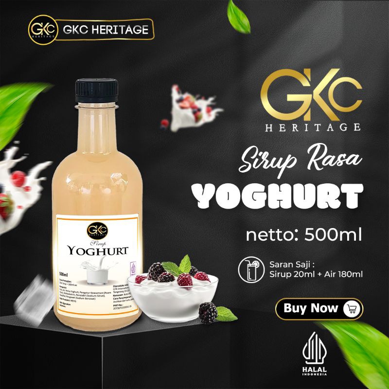 

GKC Sirup Dewata - Sirup Cair Konsentrat Minuman Yogurt - HALAL - 500ml - Yogurt Syrup Botol