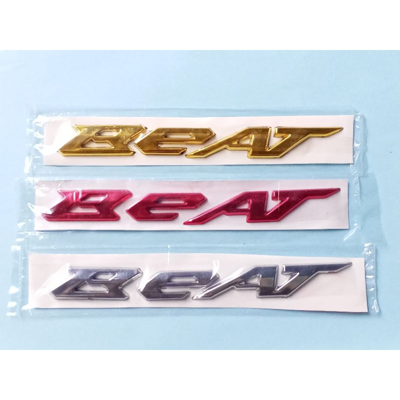 Emblem logo motor BEAT/Emblem BEAT/Logo BEAT timbul