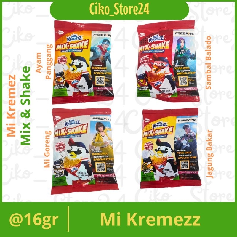 

Mi Kremezz Mix & Shake / Mi Kremes 1 renceng isi 10 pcs