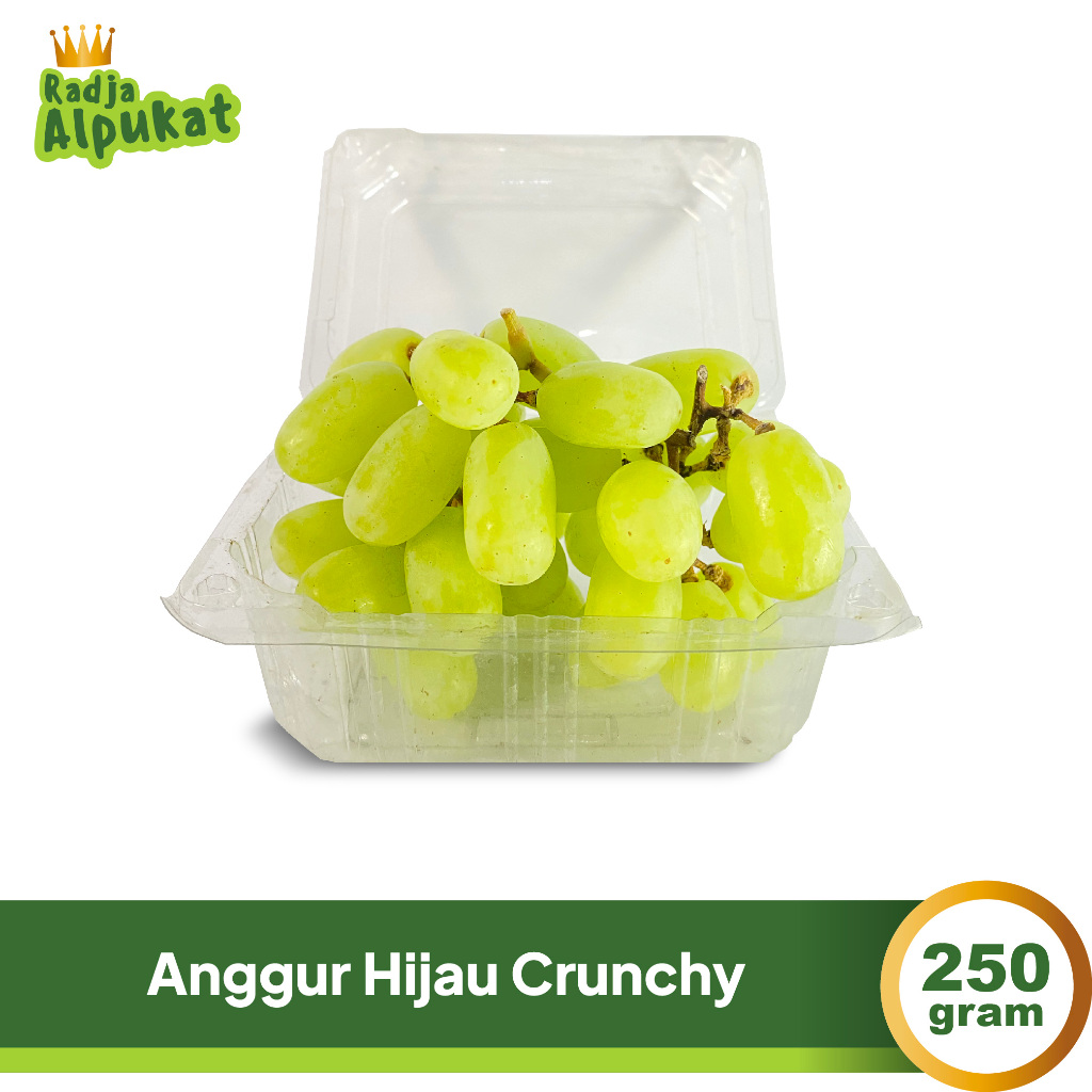 

Anggur Hijau Cruncy , Sedless, Import USA/Ausie, Kemasan 250 Gram