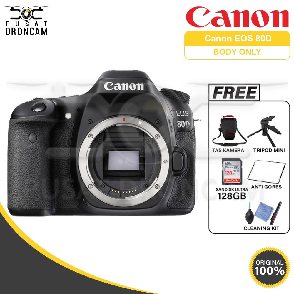 CANON EOS 80D BODY ONLY MIRRORLES BO GARANSI