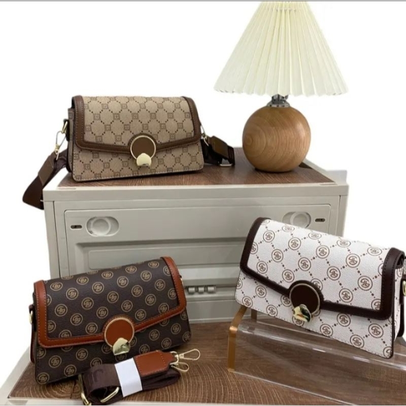 ORI JIELSHI LAVIZKA - KC-030 # Tas Selempang Wanita Bahan Pu Kulit Leather Premium