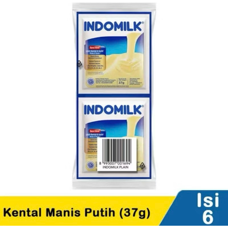 

indomilk susu kental manis isi 6 sachet coklat putih