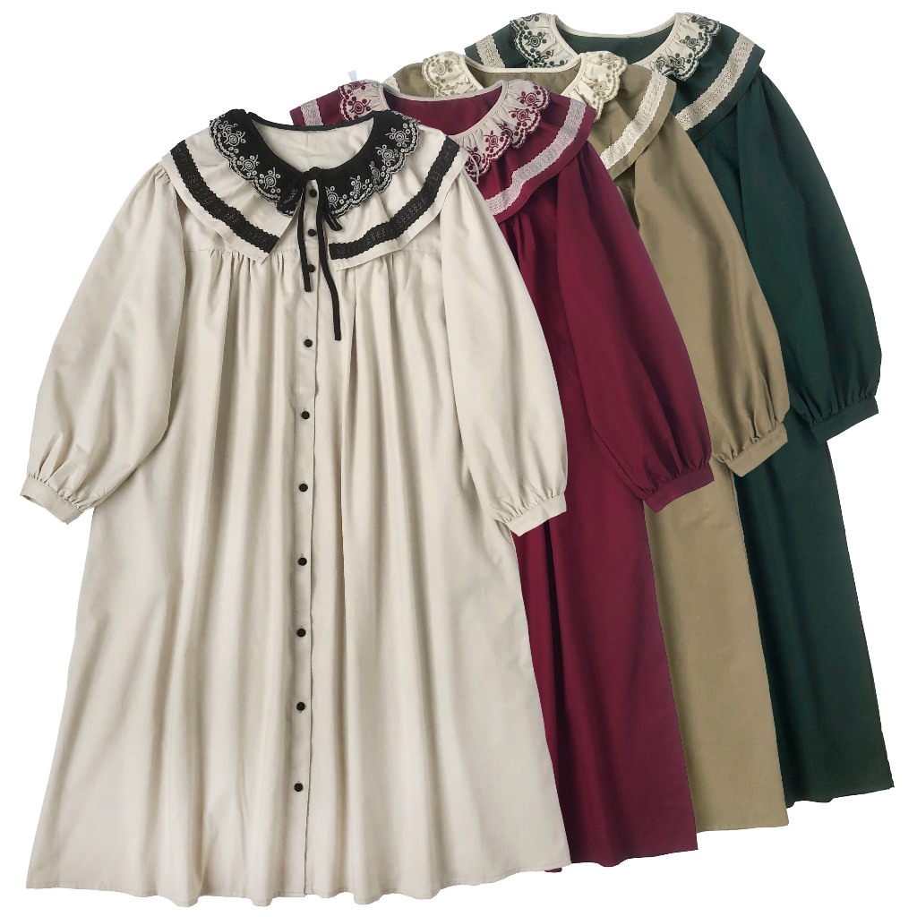 DRESS TUNIK OVERSIZE LINEN TWILL PREMIUM PUTIH GADING IVORY MERAH MARUN KHAKI HIJAU KERAH RAMPEL BOR