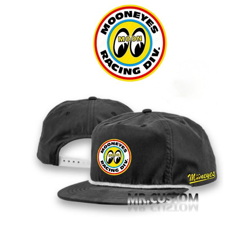 Topi Snapback Classic Mooneyes Racing - Topi Snapback Premium Mooneyes - Snapback Klasik Vintage Pri