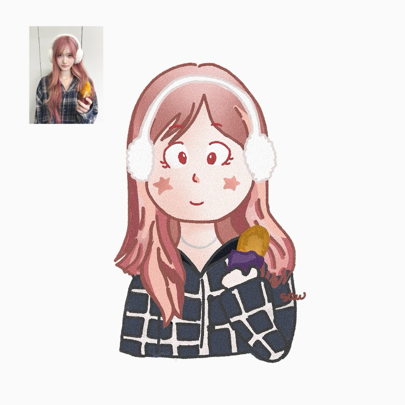 Custom Gambar Ilustrasi Single, Couple - Cute Art Commission