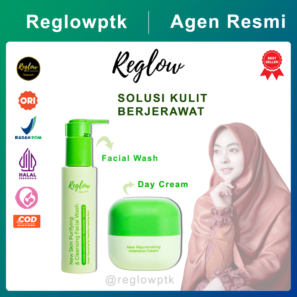 REGLOW SERIES SKINCARE BY DR SHINDY PUTRI Paket Reglow Untuk Kulit Berjerawat Facial Wash Reglow Cre