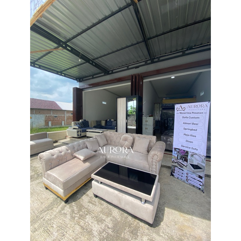 Sofa Kancing L putus