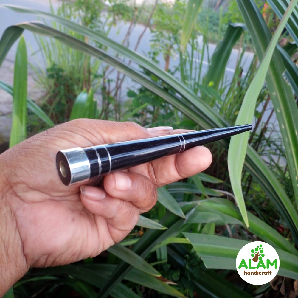 Pipa Kayu Kelor Hitam Cincin Istimewa