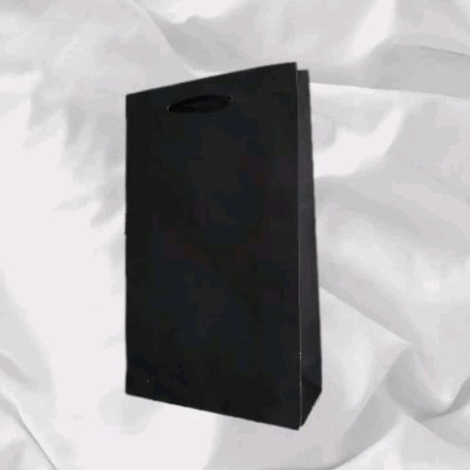 

paperbag shopping black (20x10x35) isi 12 pc
