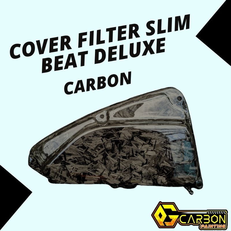 TUTUP FILTER SLIM CARBON BEAT DELUXE DAN SCOOPY PRESTIGE 2021 CARBON FORGED CUSTOM SLIM . HONDA BEAT