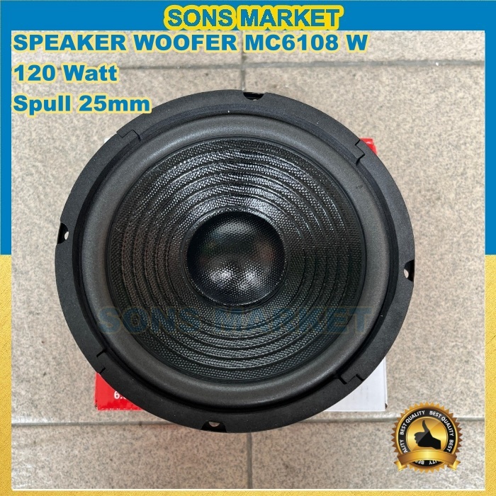 SPEAKER WOOFER MARCOPOLO 6108 W MC6108 6,5in MC 6108W 6,5inch 120 Watt