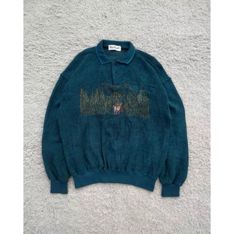 Vintage sweatshirt rayfloyd - golf outerwear - vintage wool jumper - vintage golf shirt - outer golf