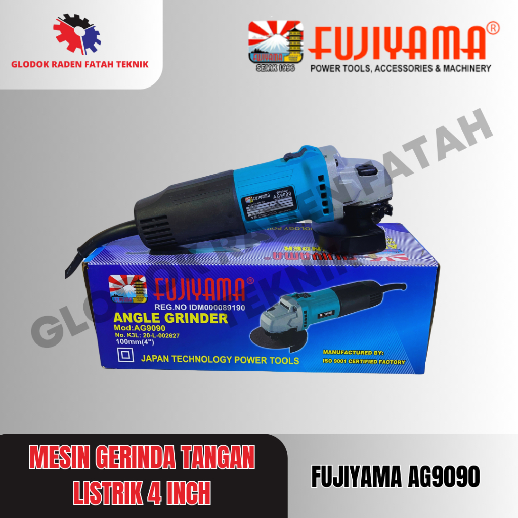 FUJIYAMA AG9090 Angle Grinder/Mesin Gerinda Tangan Listrik 4 Inch Fujiyama