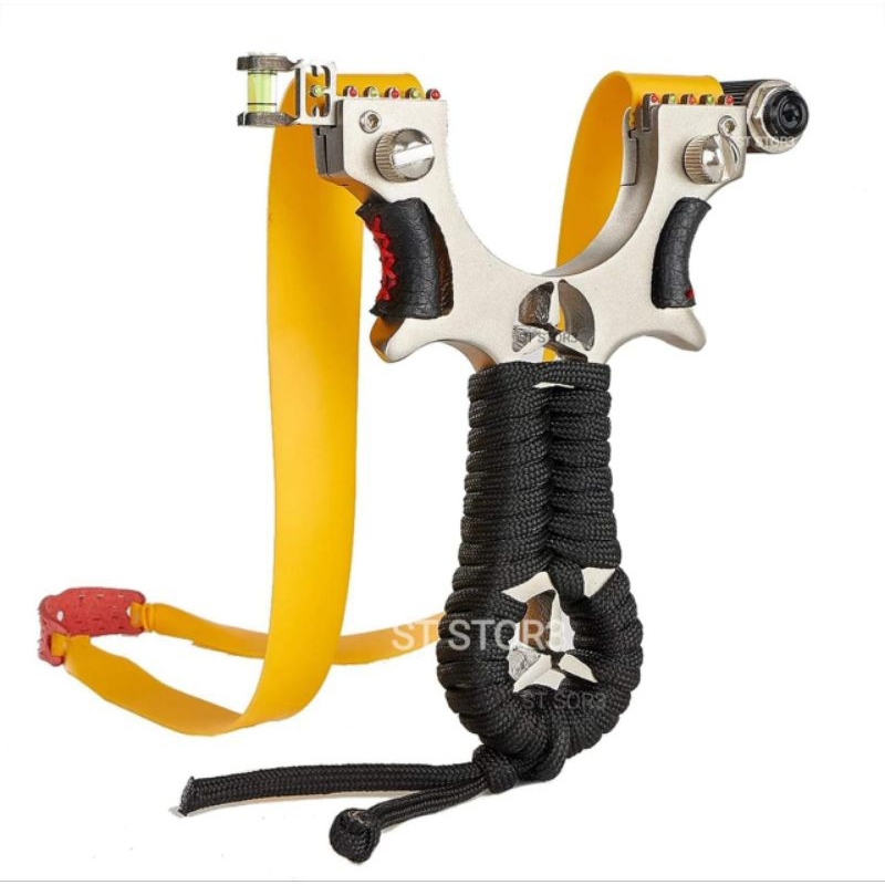 Ketapel Stainless Slingshot with Laser Hunting Catapult Mercy